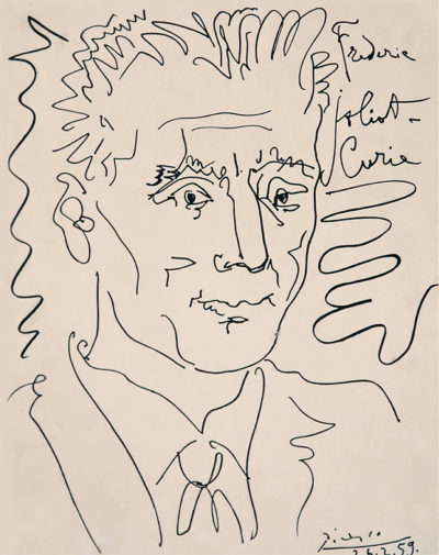 Пабло Пікассо 1881 - 1973 Портрет Ф.-Ж. Кюрі. 1959