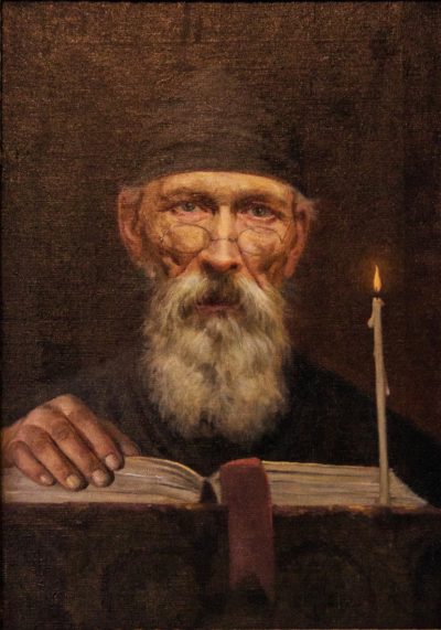 Веніг П. К. 1870–1942 Монах за читанням. 1914
